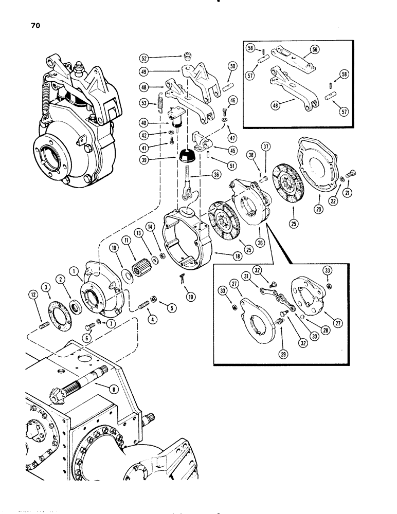 Схема запчастей Case 1150 - (070) - HYDRAULIC BRAKES (04) - UNDERCARRIAGE