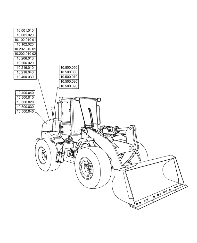 Схема запчастей Case 521G - (10.000.00[01]) - SECTION INDEX - ENGINE (10) - ENGINE