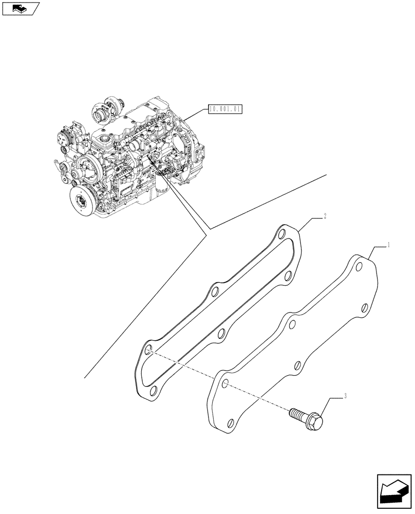 Схема запчастей Case F4HFE613V A003 - (10.408.02) - HEAT EXCHANGER - ENGINE (504114494) (10) - ENGINE