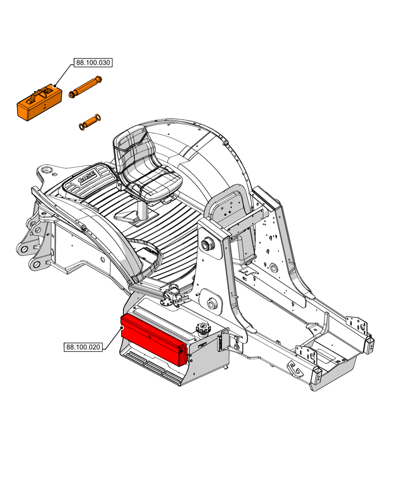 Схема запчастей Case 580N EP - (88.000.00[01]) - SECTION INDEX - ACCESSORIES (88) - ACCESSORIES