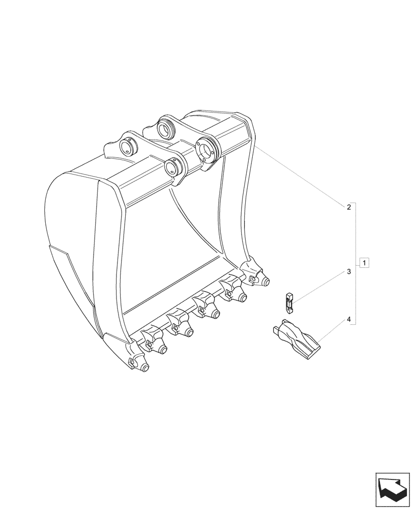 Схема запчастей Case CX60C - (84.100.017) - BUCKET (800MM) (84) - BOOMS, DIPPERS & BUCKETS