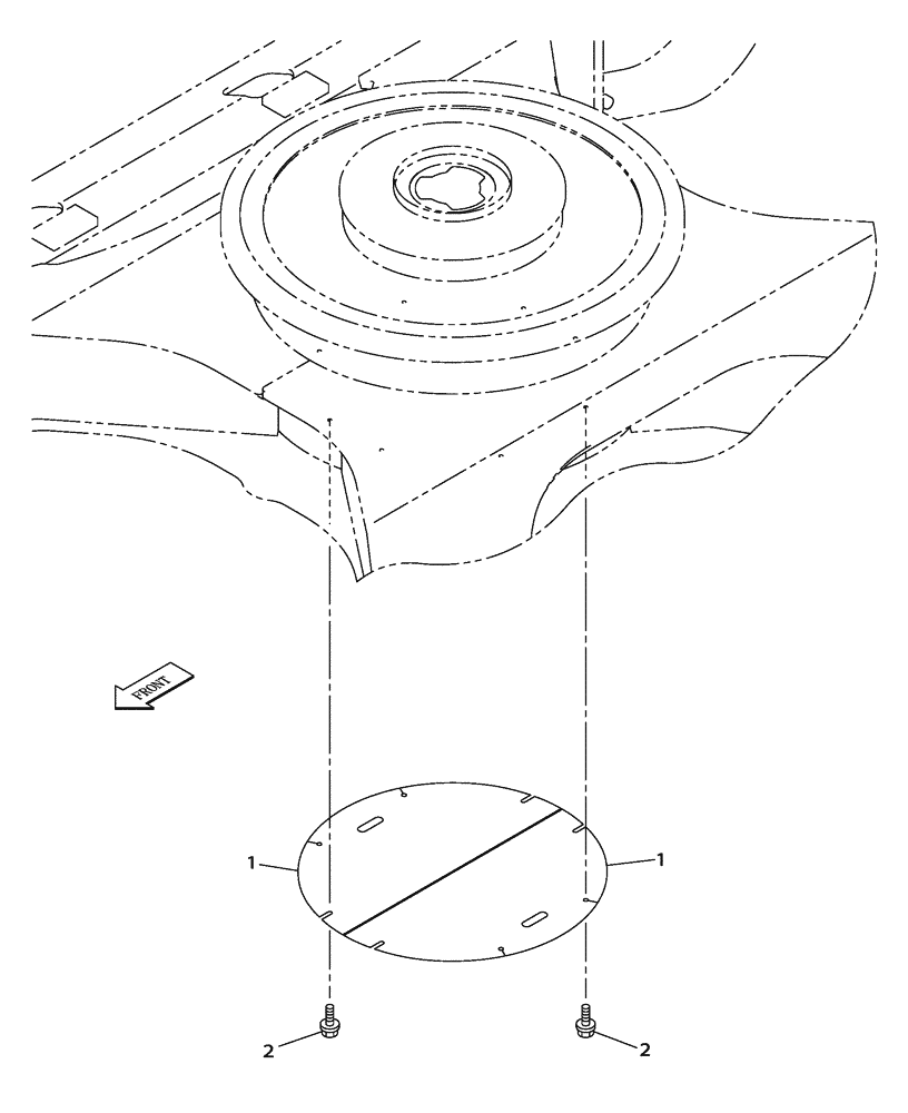 Схема запчастей Case CX470C - (05-012-00[01]) - SWING JOINT PROTECTION (04) - UNDERCARRIAGE