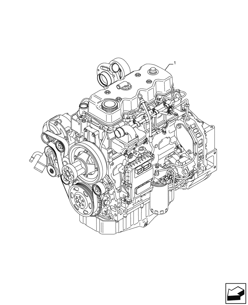 Схема запчастей Case F4HFE413P A001 - (10.001.AD) - ENGINE (10) - ENGINE