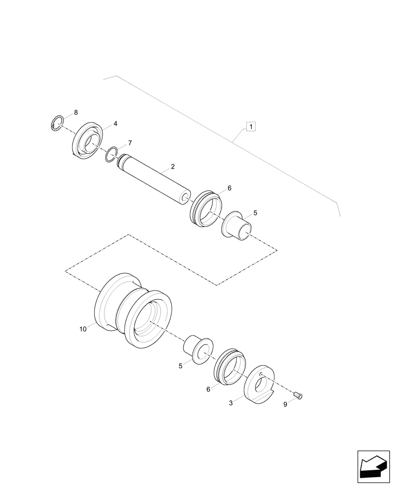 Схема запчастей Case CX17C - (48.120.010) - VAR - 9552700 - ROLLER, RUBBER TRACK (48) - TRACKS & TRACK SUSPENSION