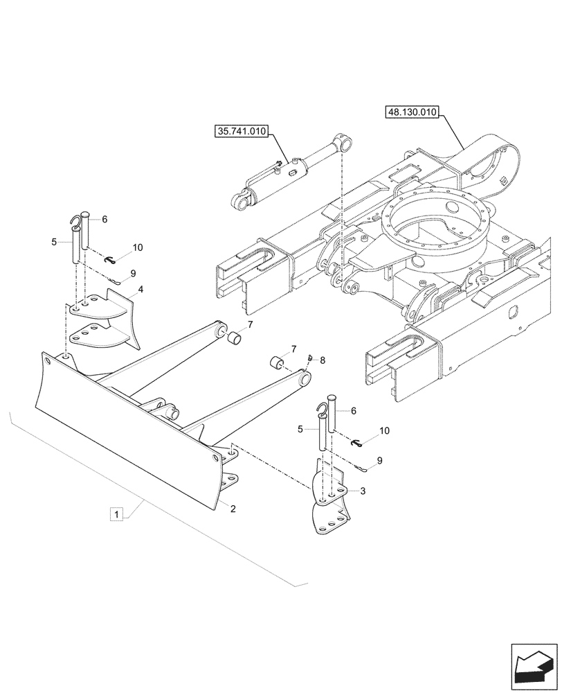 Схема запчастей Case CX17C - (86.110.010) - DOZER BLADE, COMPONENTS (86) - DOZER