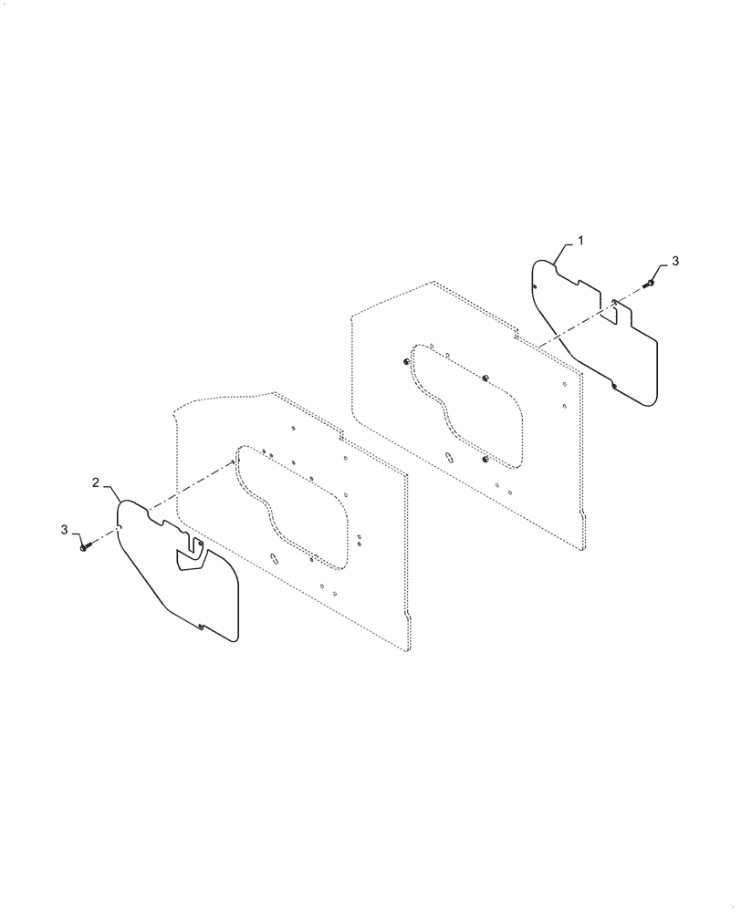 Схема запчастей Case 1121G - (39.100.050[02]) - SIDE PANEL COVER W/ AXLE COOLERS (39) - FRAMES AND BALLASTING