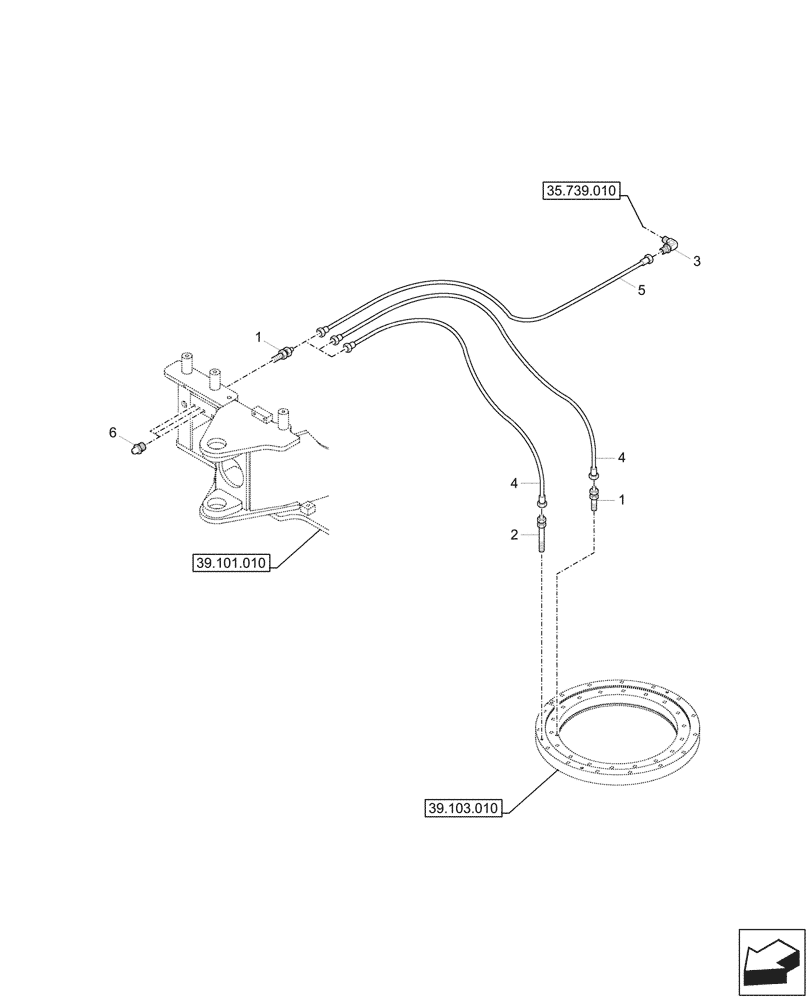 Схема запчастей Case CX17C - (71.460.010) - LUBRICATION LINE (71) - LUBRICATION SYSTEM