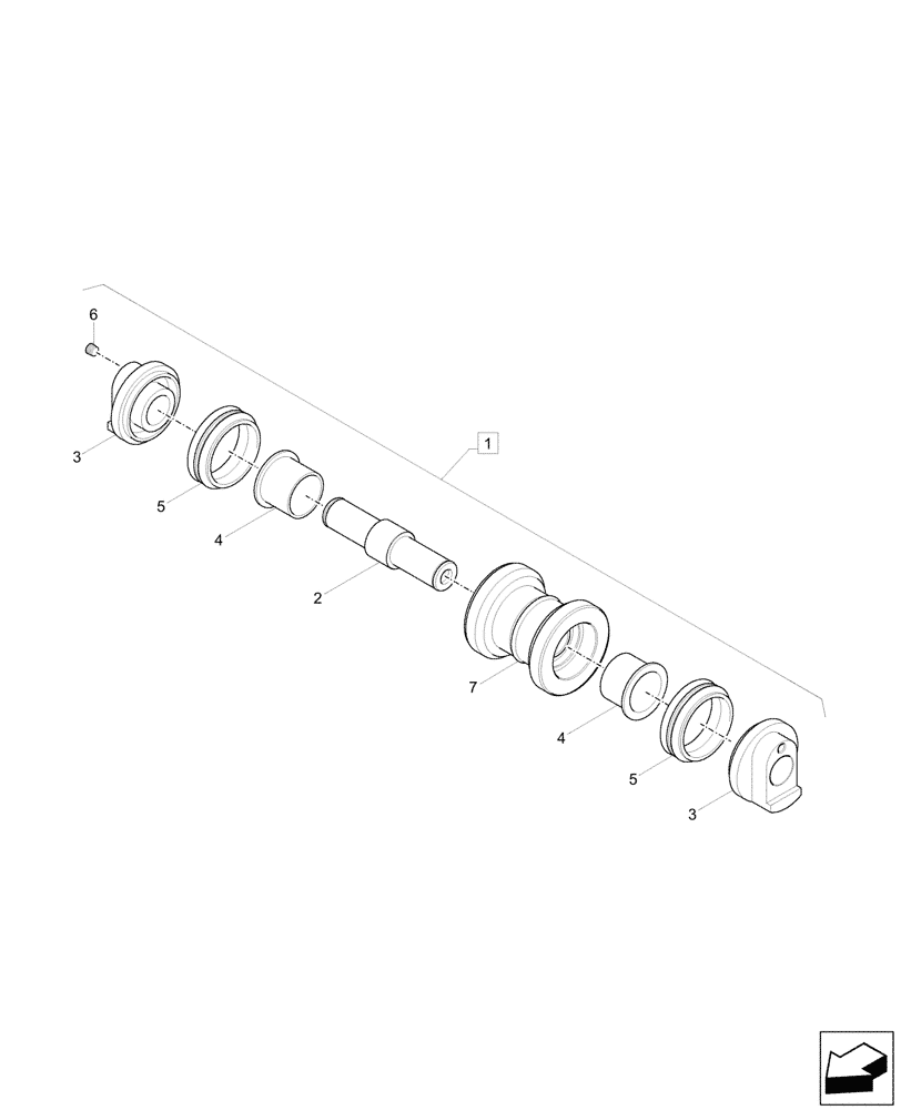 Схема запчастей Case CX37C - (48.120.020) - VAR - 9552700, 9553700 - TRACK ROLLER, LOWER (48) - TRACKS & TRACK SUSPENSION