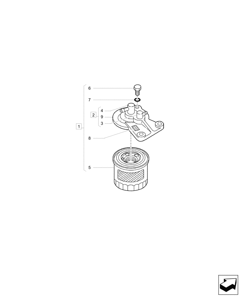 Схема запчастей Case CX17C - (10.206.020) - FUEL FILTER, COMPONENTS (10) - ENGINE