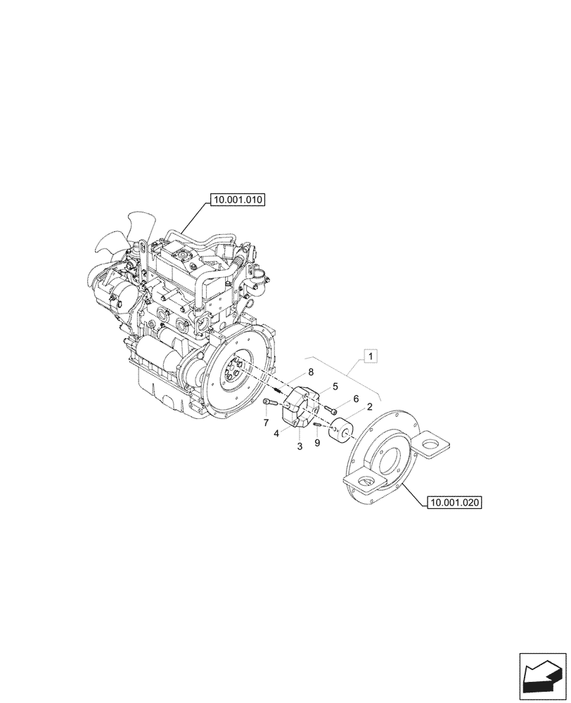 Схема запчастей Case CX37C - (10.114.010) - HYDRAULIC PUMP, COUPLER (10) - ENGINE