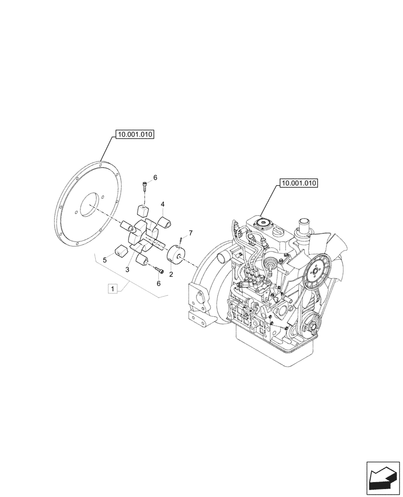 Схема запчастей Case CX17C - (10.114.010) - HYDRAULIC PUMP, COUPLER (10) - ENGINE