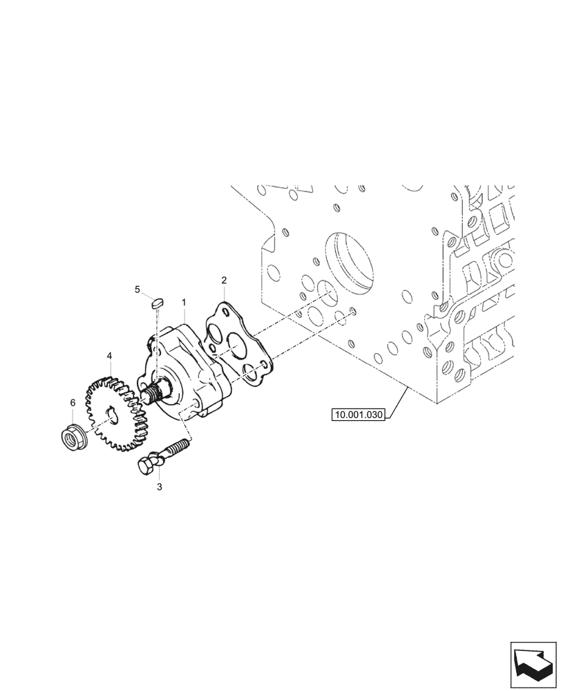 Схема запчастей Case CX17C - (10.304.030) - OIL PUMP (10) - ENGINE