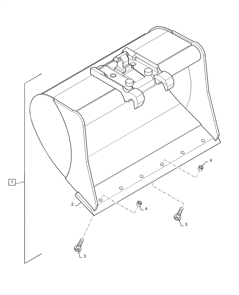 Схема запчастей Case CX33C - (95.100.010[04]) - DITCH CLEANING BUCKET, KLAC-E - NA ONLY (95) - CE ATTACHMENTS