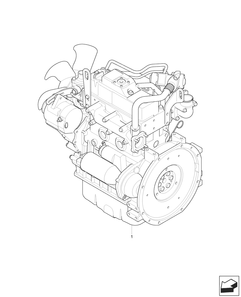 Схема запчастей Case CX37C - (10.001.010) - ENGINE (10) - ENGINE