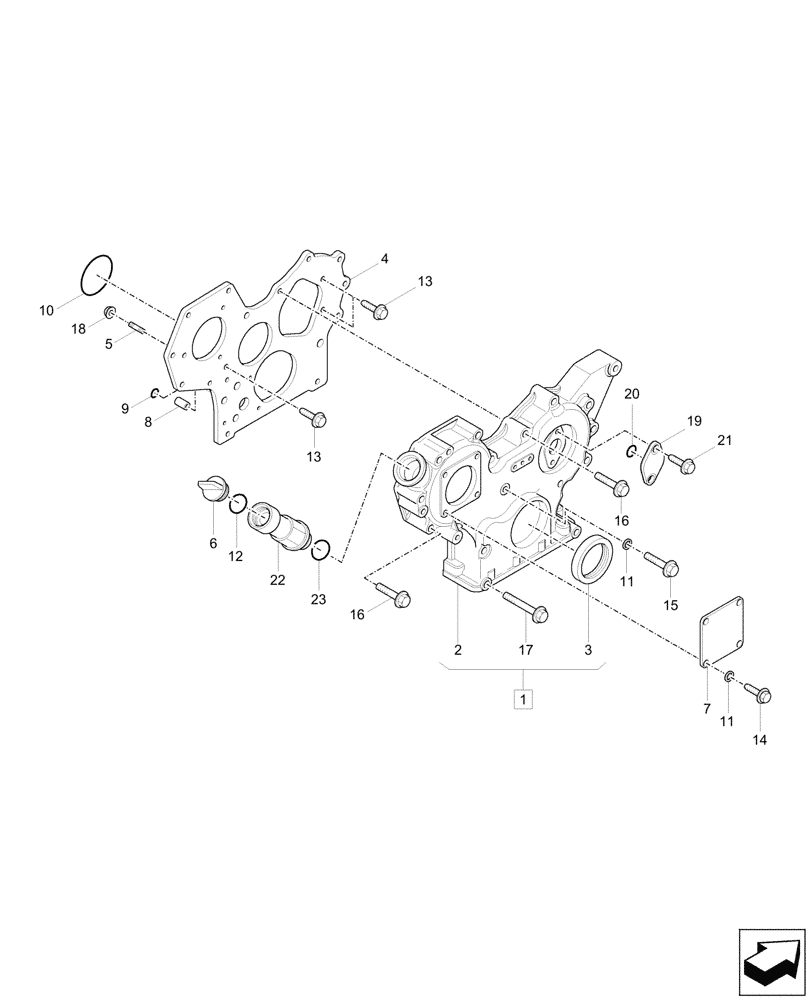 Схема запчастей Case CX37C - (10.102.020) - TIMING CONTROL, HOUSING (10) - ENGINE