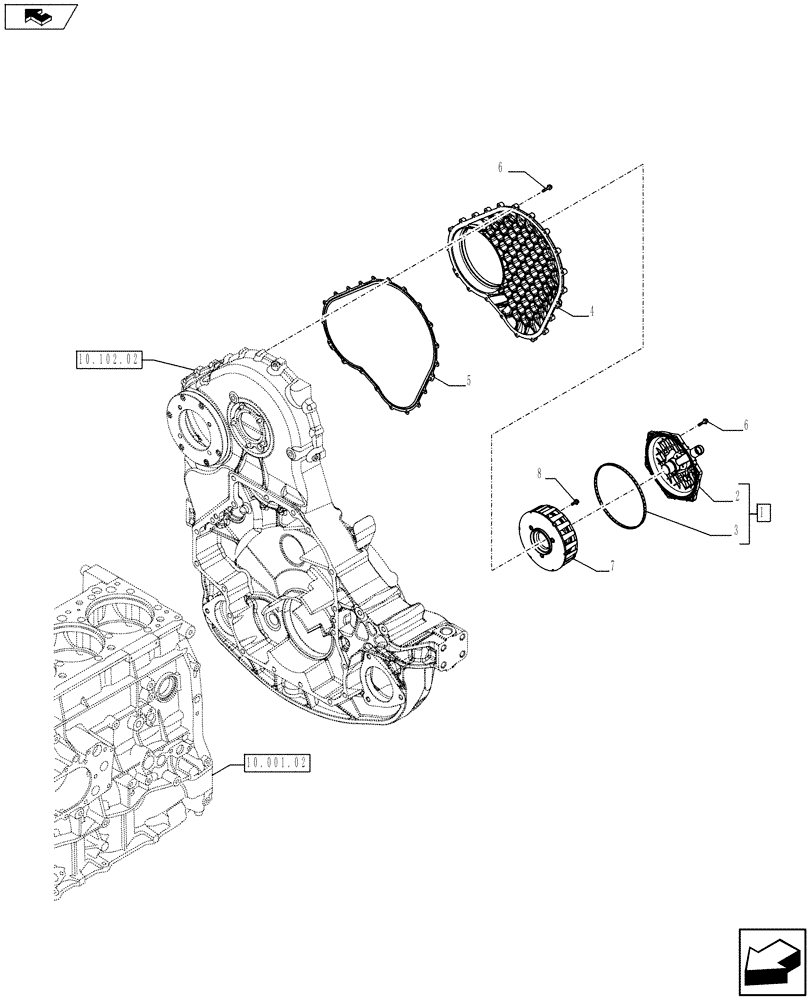 Схема запчастей Case F3DFA613A E001 - (10.101.03) - ENGINE BREATHERS (5801423698) (10) - ENGINE