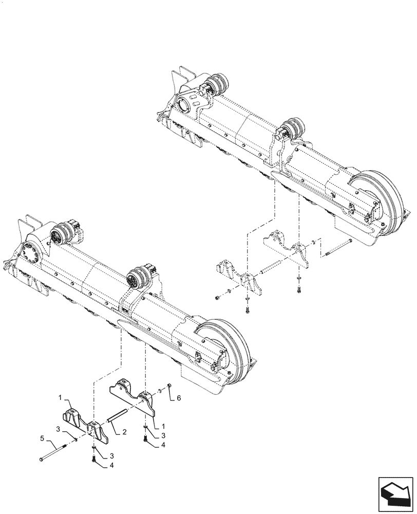 Схема запчастей Case 2050M XLT PAT - (48.130.020) - VAR- 784750 - GUIDE, TRACK ASSY, CENTER (48) - TRACKS & TRACK SUSPENSION