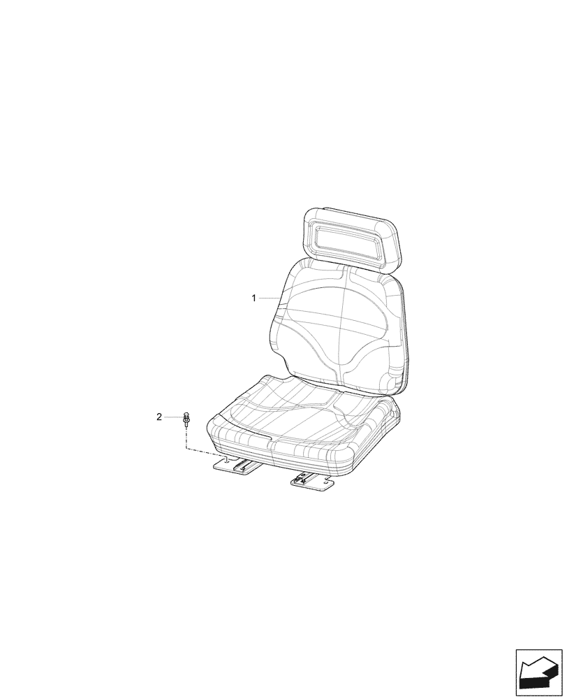 Схема запчастей Case CX17C - (90.120.020) - SEAT (90) - PLATFORM, CAB, BODYWORK AND DECALS