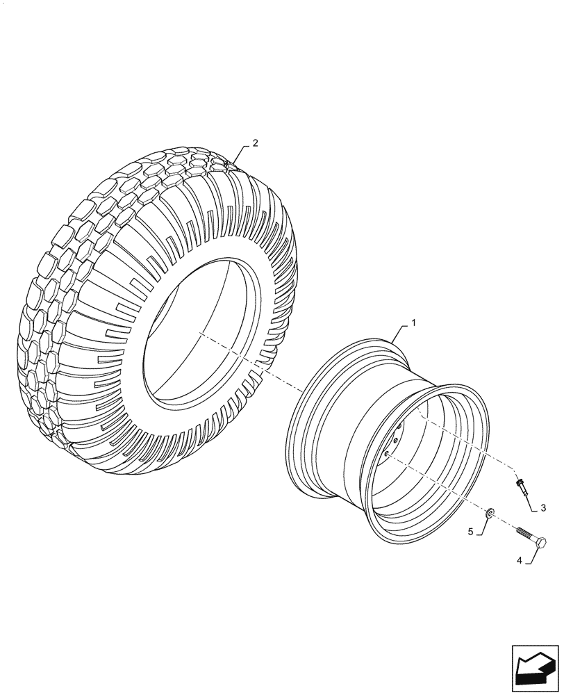 Схема запчастей Case SV208D - (44.520.010[01]) - WHEEL, REAR - DIAMOND TREAD (44) - WHEELS