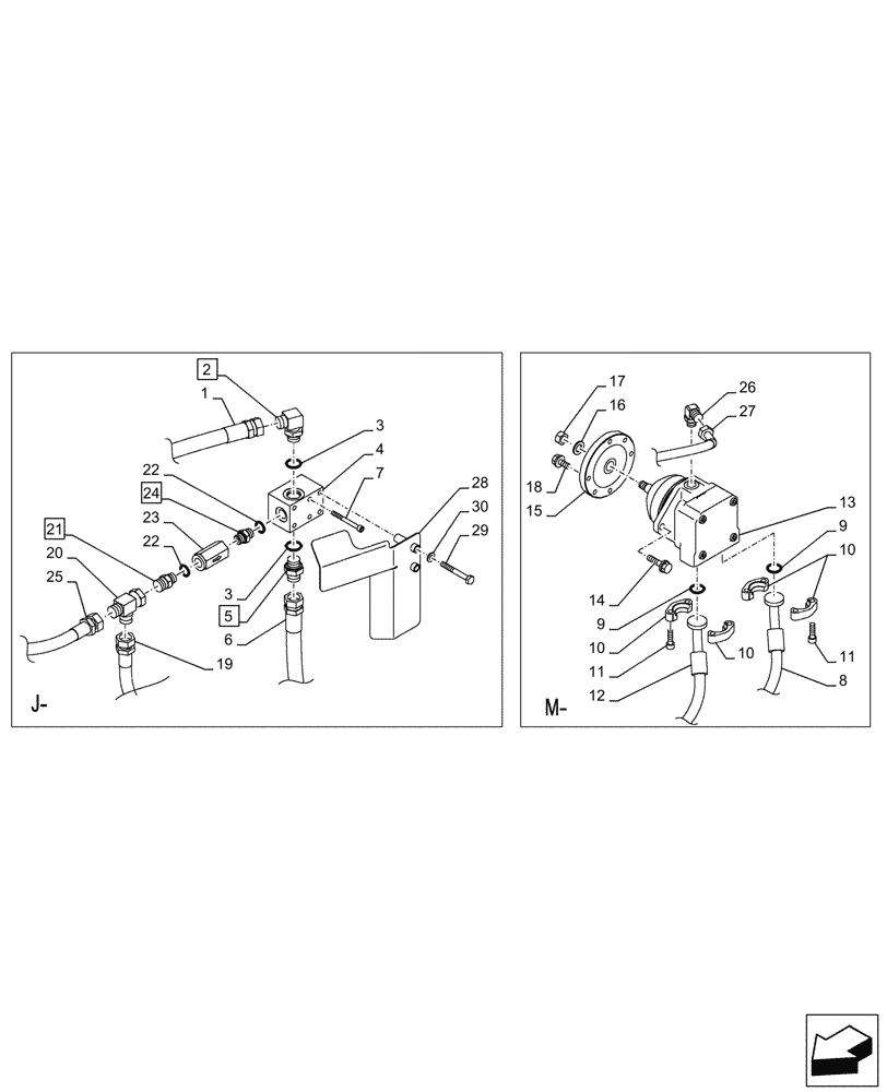 Схема запчастей Case CX750D RTC - (35.820.030) - FAN, RADIATOR, HYDRAULIC LINE (35) - HYDRAULIC SYSTEMS