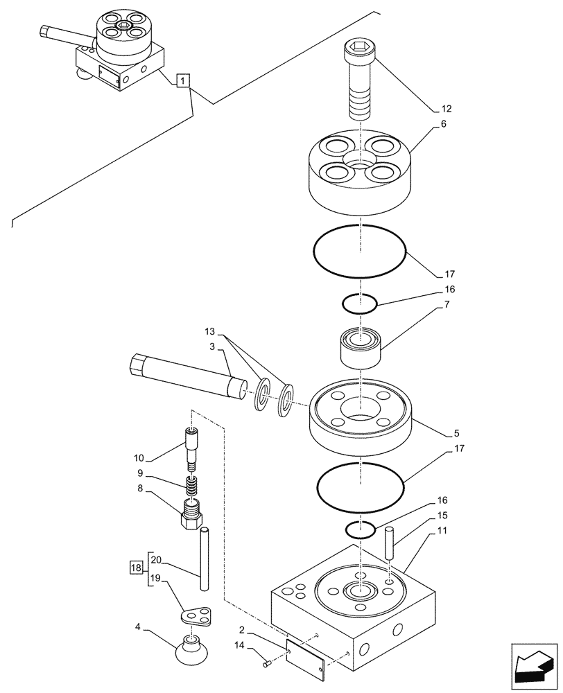 Схема запчастей Case CX750D RTC - (35.359.070) - VAR - 461558 - VALVE, SELECTOR, CONTROL PATTERN SELECTION, COMPONENTS (35) - HYDRAULIC SYSTEMS