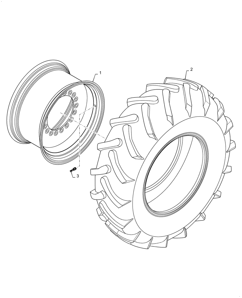 Схема запчастей Case SV208D - (44.520.020[02]) - WHEEL, REAR, LH (44) - WHEELS