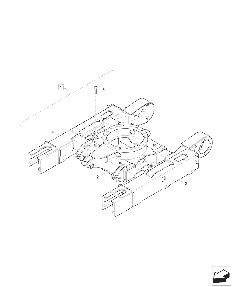 Схема запчастей Case CX17C - (48.130.010) - FRAME, LOWER (48) - TRACKS & TRACK SUSPENSION