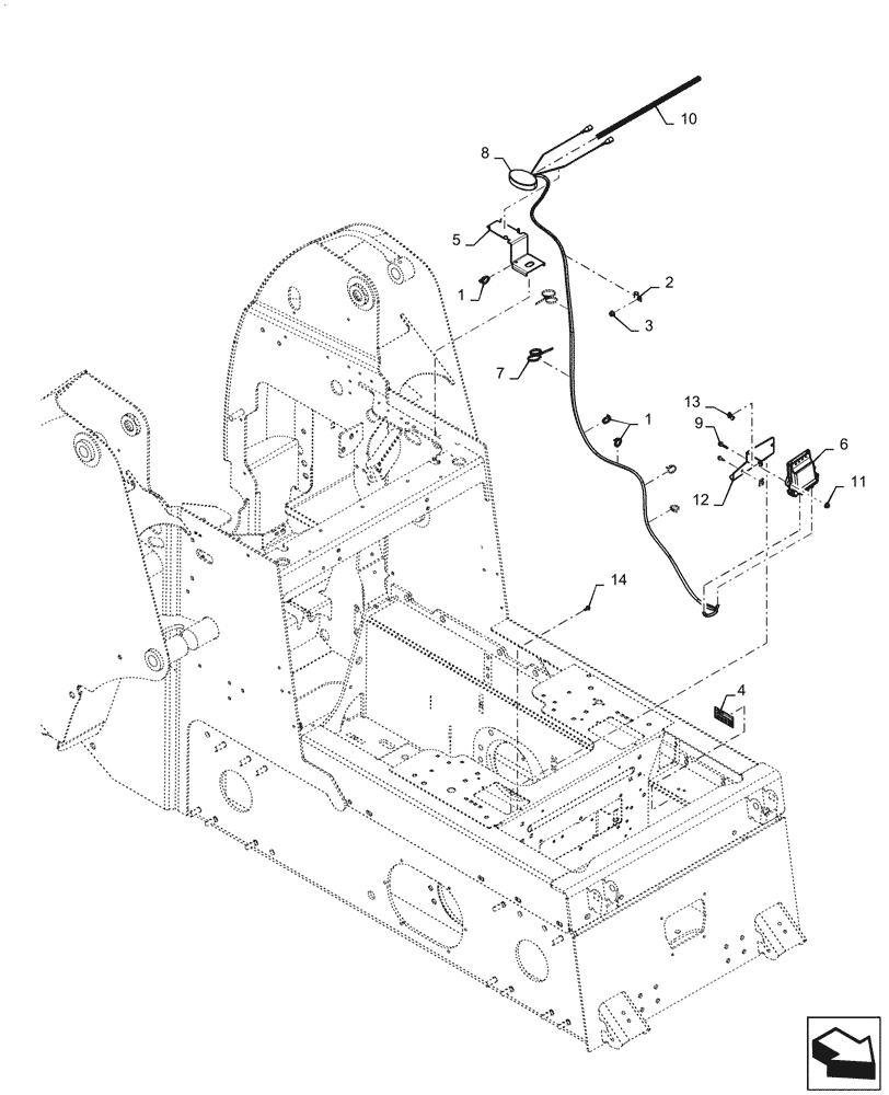 Схема запчастей Case TR340 - (55.991.AE) - TELEMATIC SYSTEM, MED-LRG, RADIAL (55) - ELECTRICAL SYSTEMS