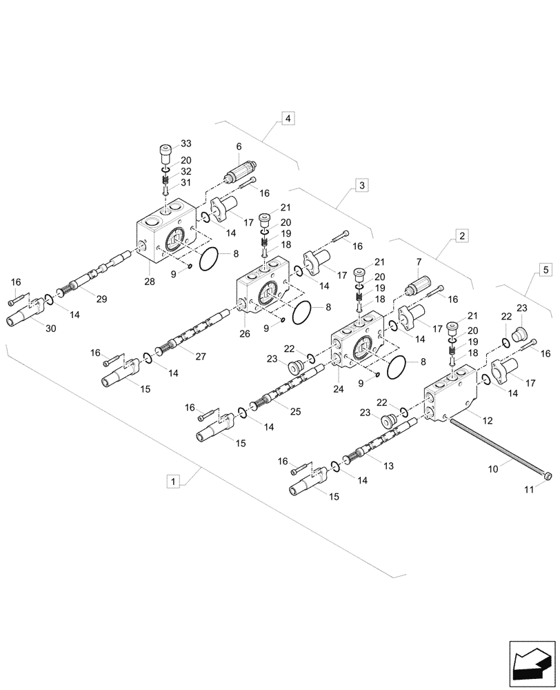 Схема запчастей Case CX17C - (35.359.010) - CONTROL VALVE, COMPONENTS (35) - HYDRAULIC SYSTEMS