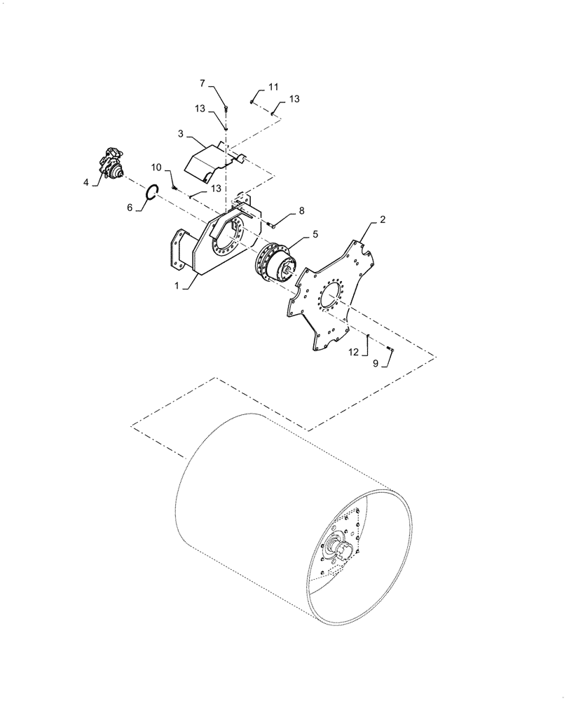 Схема запчастей Case SV208D - (35.995.020[01]) - DRUM, DRIVE (35) - HYDRAULIC SYSTEMS