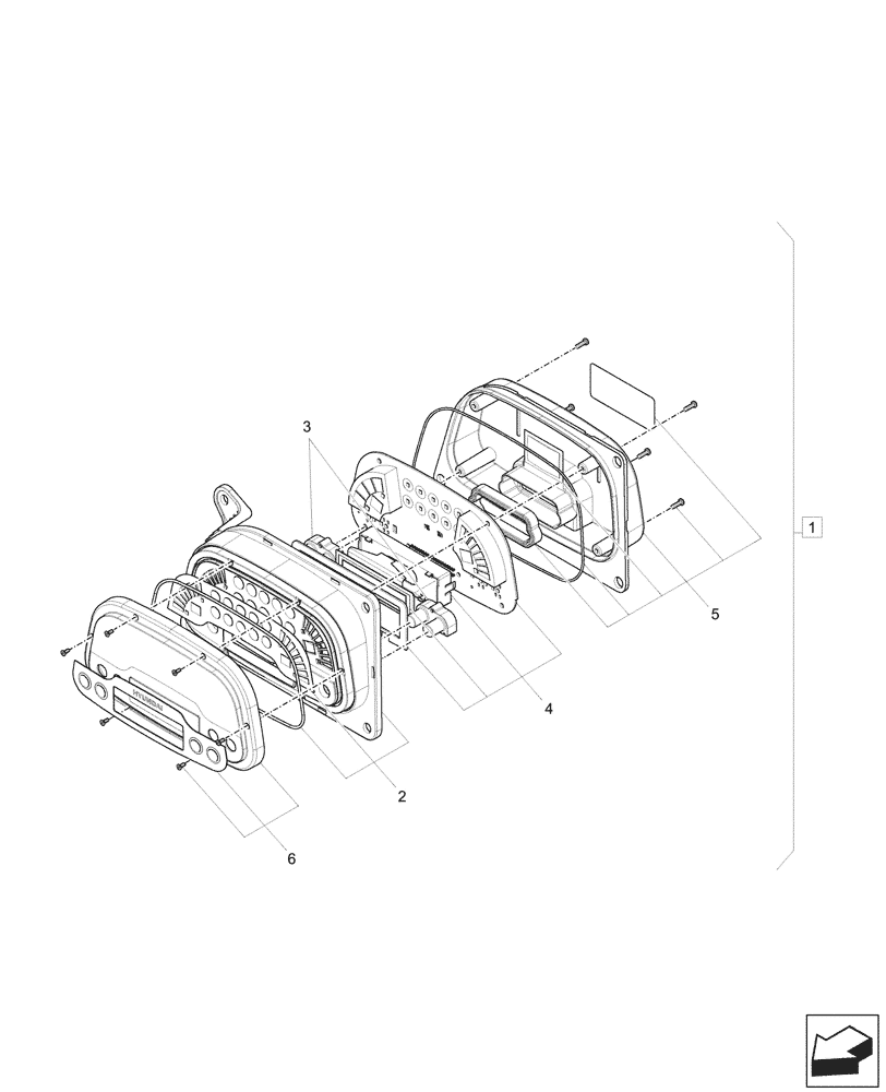 Схема запчастей Case CX37C - (55.512.030) - INSTRUMENT CLUSTER, COMPONENTS (55) - ELECTRICAL SYSTEMS