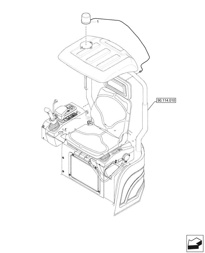 Схема запчастей Case CX17C - (55.404.010) - VAR - 747070 - BEACON (55) - ELECTRICAL SYSTEMS