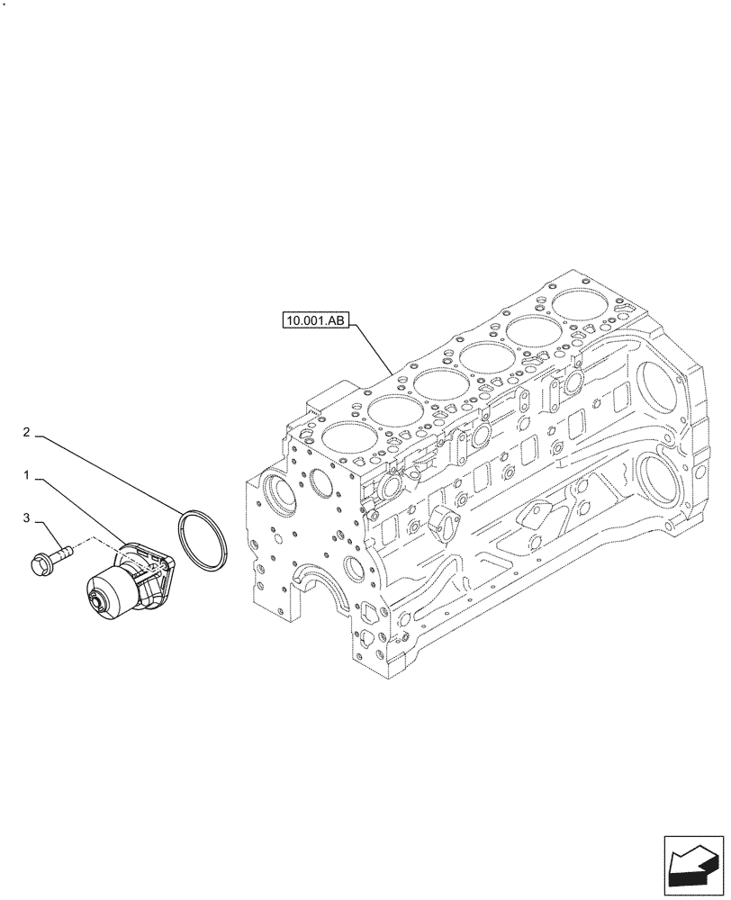 Схема запчастей Case F4DFE613N B006 - (10.400.BB) - WATER PUMP (10) - ENGINE