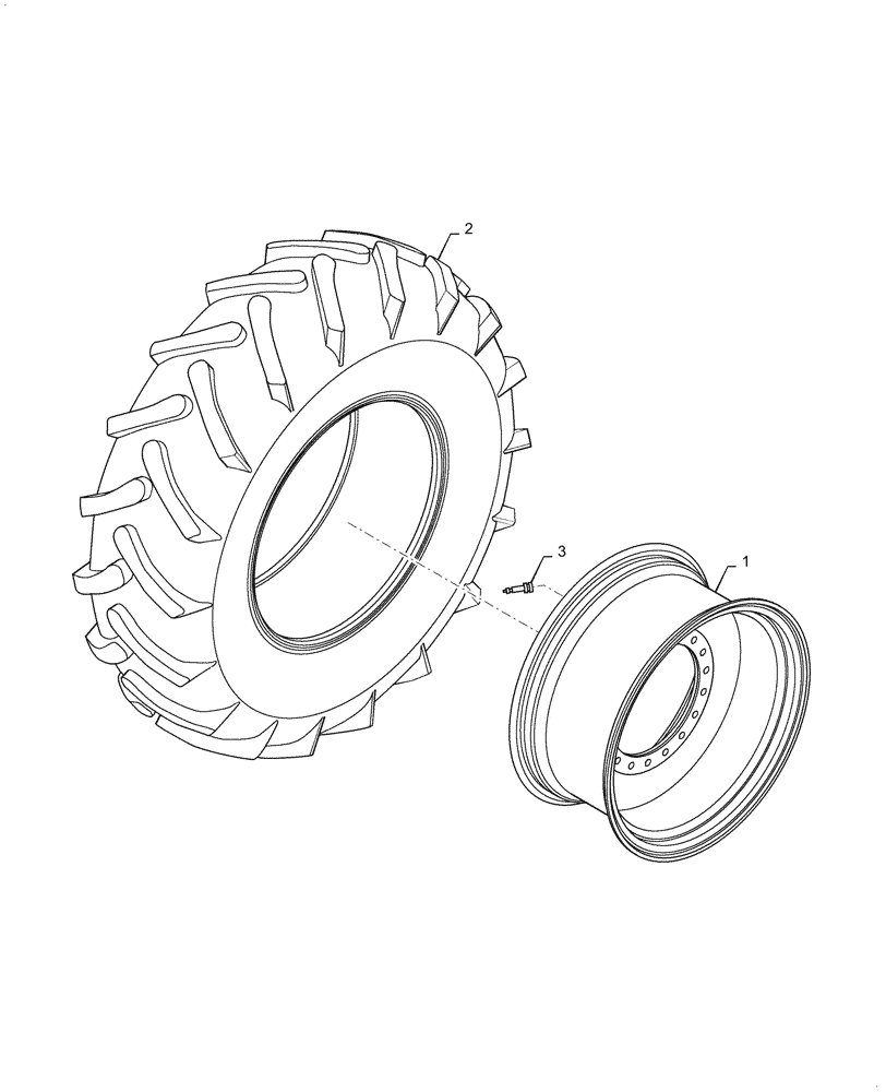 Схема запчастей Case SV208D - (44.520.020[03]) - WHEEL, REAR, RH (44) - WHEELS