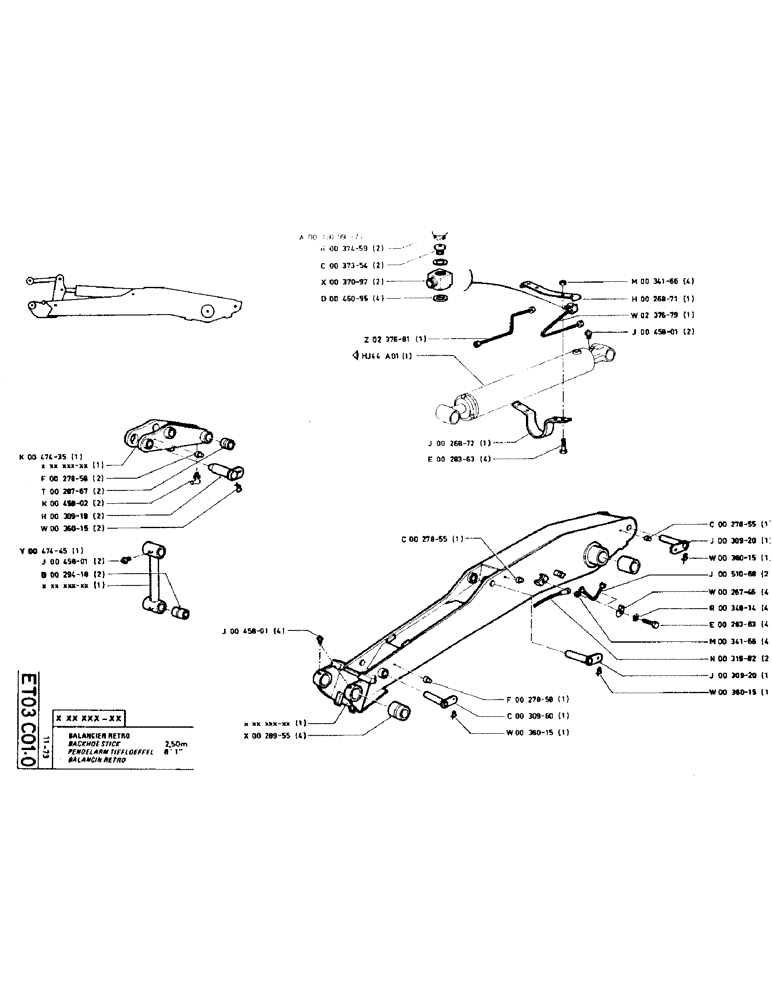 Схема запчастей Case TC45 - (101) - BACKHOE STICK 