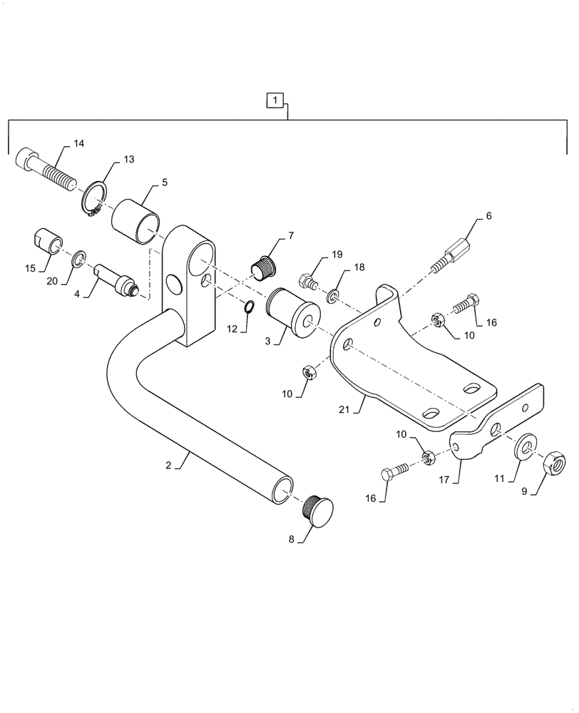 Схема запчастей Case DV210C - (90.110.AP[03]) - SEAT ANGLE POSTION LEVER ASSEMBLY (90) - PLATFORM, CAB, BODYWORK AND DECALS