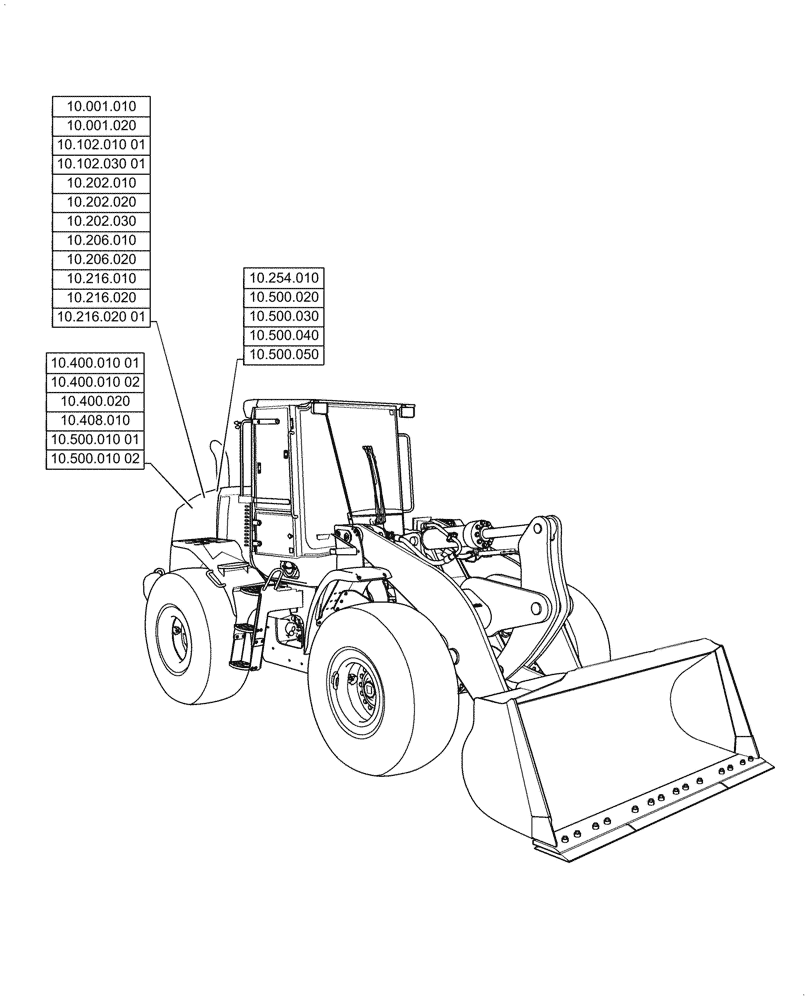 Схема запчастей Case 821G - (00.000.10[01]) - PICTORIAL INDEX - ENGINE (00) - GENERAL & PICTORIAL INDEX