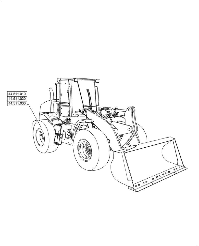 Схема запчастей Case 721G - (00.000.44[01]) - PICTORIAL INDEX - WHEELS (00) - GENERAL & PICTORIAL INDEX