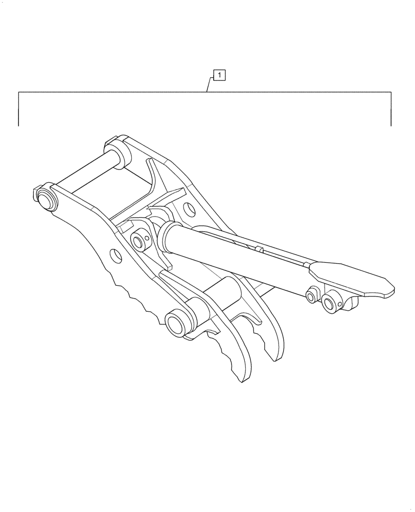 Схема запчастей Case CX26C - (95.100.030[02]) - THUMB, LONG TINES - NA ONLY (95) - CE ATTACHMENTS