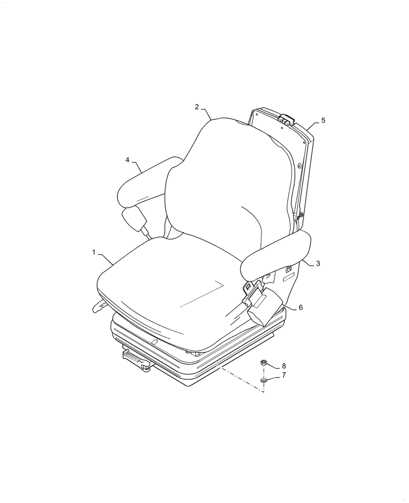 Схема запчастей Case SV208D - (90.120.010[01]) - SEAT (90) - PLATFORM, CAB, BODYWORK AND DECALS