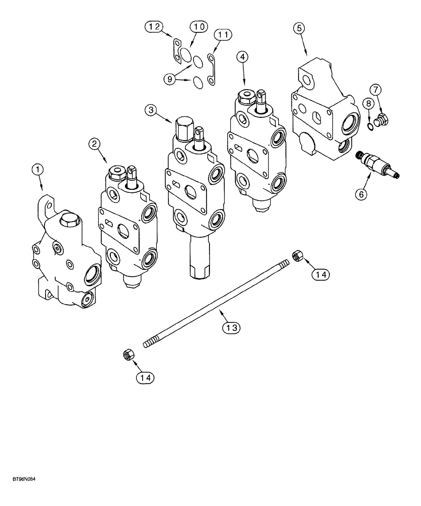 Схема запчастей Case 1150G - (8-060) - THREE-SPOOL CONTROL VALVE, JJG0218023 AND JJG0218479 AND AFTER (07) - HYDRAULIC SYSTEM