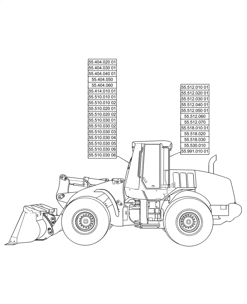 Схема запчастей Case 1121G - (55.000.00[02]) - SECTION INDEX - ELECTRICAL SYSTEMS (55) - ELECTRICAL SYSTEMS