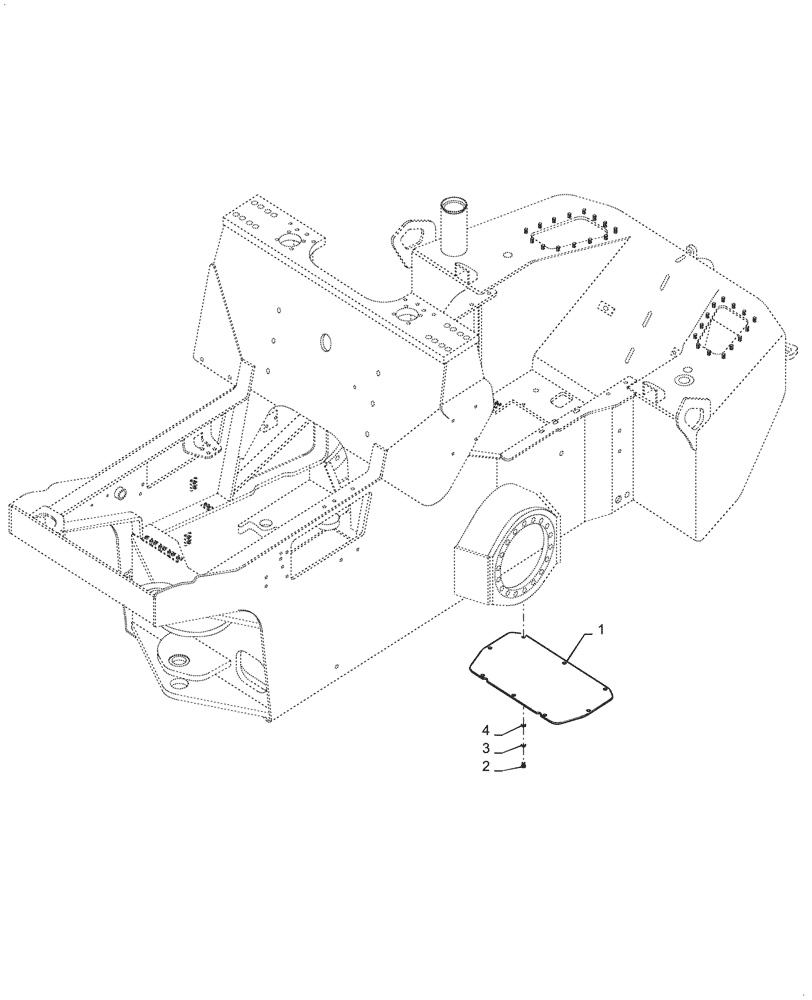 Схема запчастей Case SV208D - (39.100.040[01]) - FRAME, COVER, LOWER (39) - FRAMES AND BALLASTING