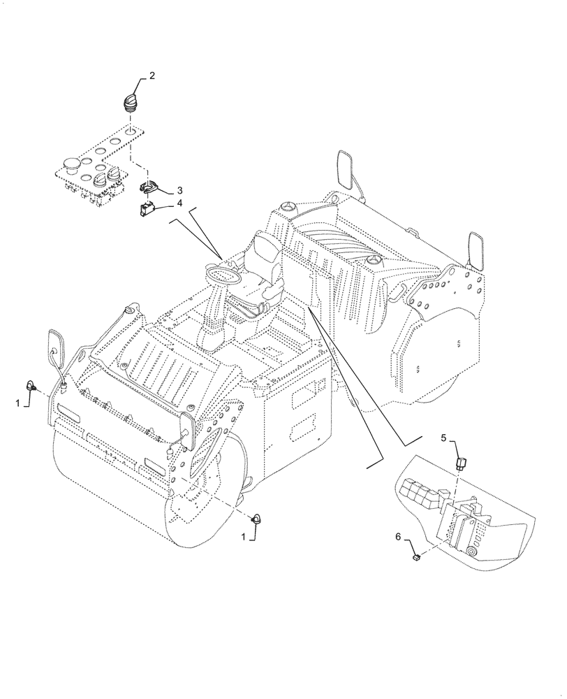 Схема запчастей Case DV210CD - (55.404.BS[04]) - CAB WORK LIGHT LOWER EXTERNAL - COMBI (55) - ELECTRICAL SYSTEMS