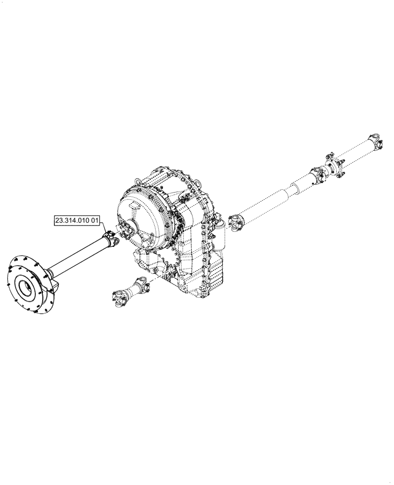 Схема запчастей Case 1121G - (00.000.23) - PICTORIAL INDEX - FOUR WHEEL DRIVE SYSTEM (00) - GENERAL & PICTORIAL INDEX