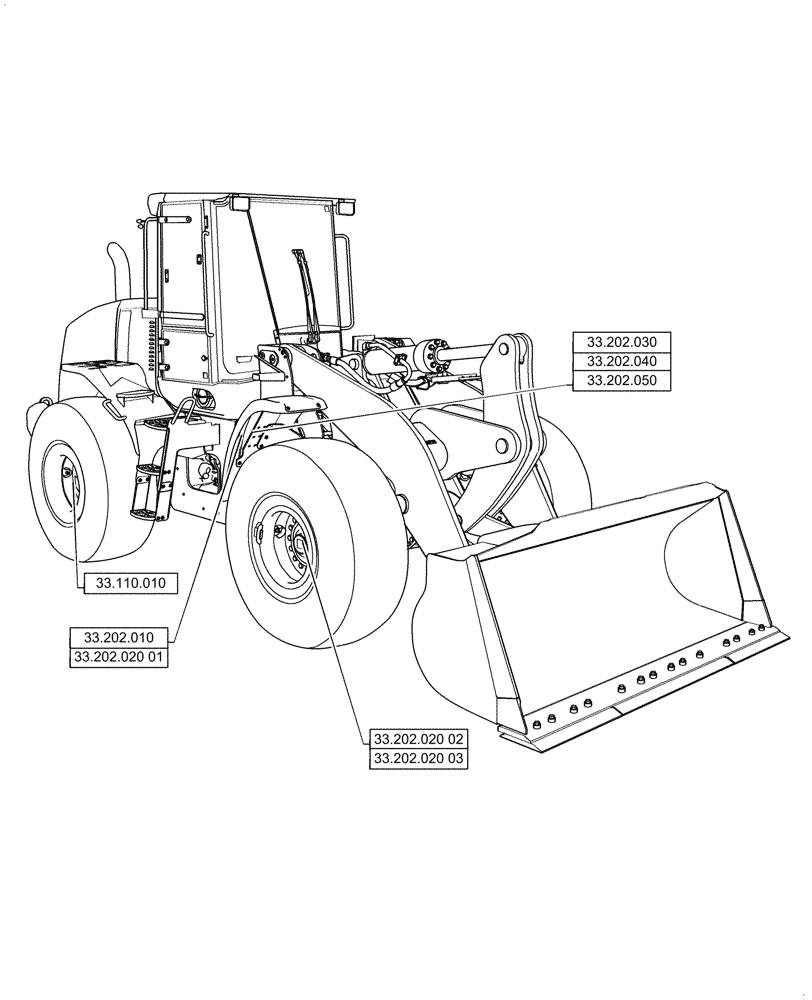 Схема запчастей Case 1021G - (00.000.33) - PICTORIAL INDEX - BRAKES & CONTROLS (00) - GENERAL & PICTORIAL INDEX