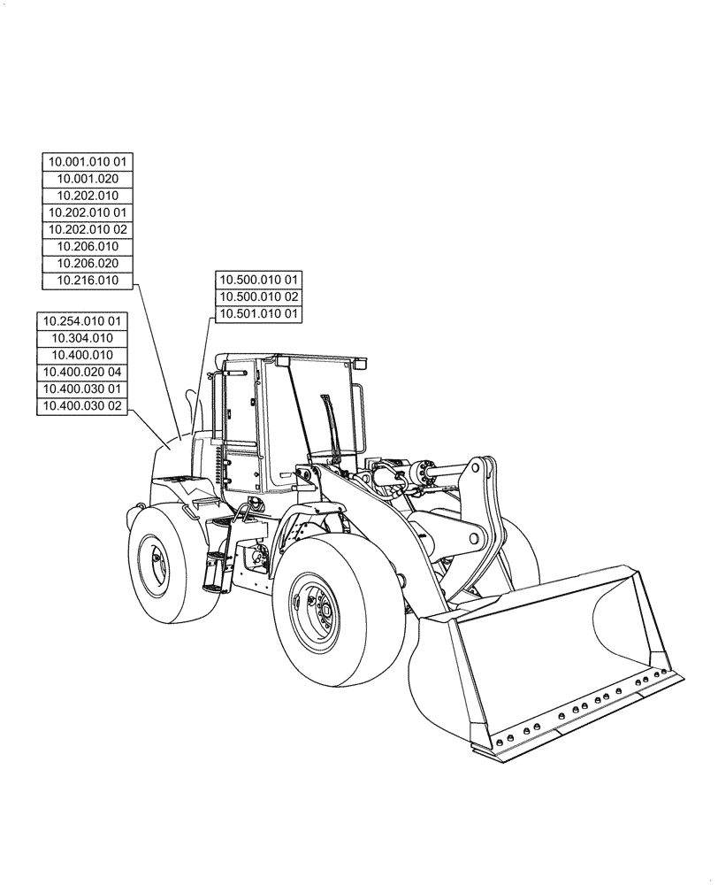 Схема запчастей Case 1021G - (00.000.10[01]) - PICTORIAL INDEX - ENGINE (00) - GENERAL & PICTORIAL INDEX