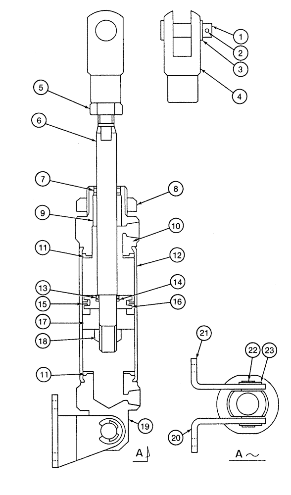 Схема запчастей Case 9060 - (8-100) - 152791A1 AIR CYLINDER (08) - HYDRAULICS