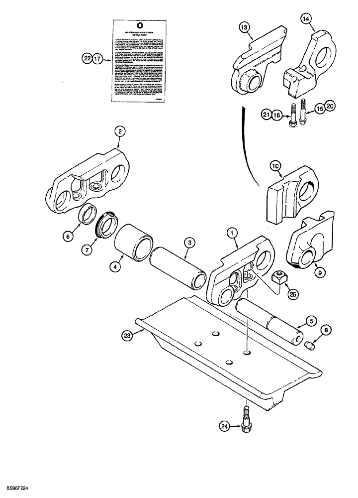 Схема запчастей Case 850G - (5-11C) - EXTENDED LIFE TRACK CHAIN (WITH 9/16 INCH HARDWARE) (04) - UNDERCARRIAGE