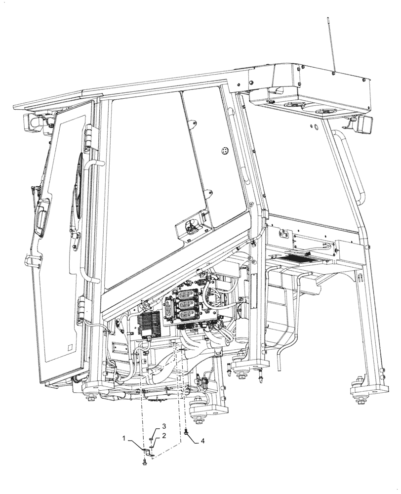 Схема запчастей Case 2050M LT BD - (55.510.010) - CLAMP, CAB, HARNESS, CLAMP (55) - ELECTRICAL SYSTEMS